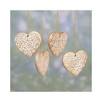 Novica Christmas Hearts Ceramic Ornament Set Of 4 on sale Novica Christmas Hearts Ceramic Ornament Set Of 4 on sale