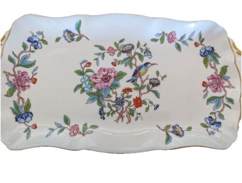 Aynsley Pembroke, Vogel & Blumen: Sandwich Tablett, 12 1/2" x 6 1/4"