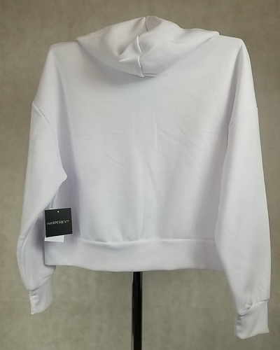 NEW Harper Ivy Sweatshirt Hoodie Women Size Large California USA Full Zip White - Picture 4 of 4