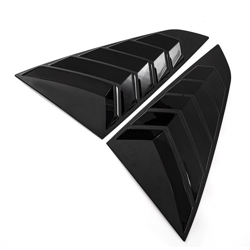Par Para Ford Mustang GT 2024 UP Ventilación Lateral Ventana Persiana Cuchara Cubierta Negro Brillante - Imagen 8 de 12