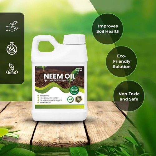 Pacific Pelican Neem Oil Pre-Emulsified Concentrate - Ready-to-Use with Water - Picture 2 of 4