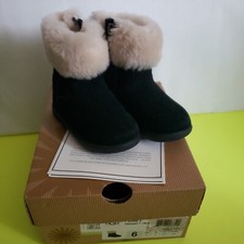 UGG Australia Toddler Little Girl Cuffed Boot T JORIE II, Black, size 6