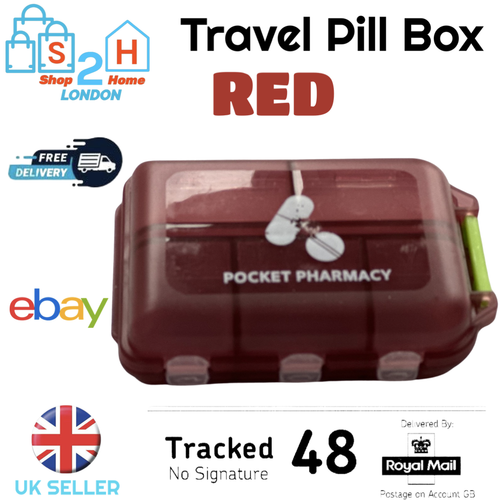 Pill Daily Box Portable Organizer Case Medicine Travel Storage Dispenser Case uk - Afbeelding 10 van 10