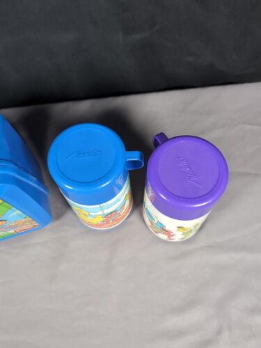 Vintage 80's Plastic Aladdin Lunch Box With Original Thermos Plus Bonus Thermos - Picture 5 of 10