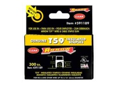 Arrow A591189 T59 Insulated Staples Clear 8 x 8mm (Box 300)ARR591189 