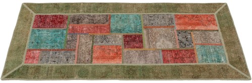 Patchwork Handgeknüpfter Perserteppich 203x85 cm-Orient,Carpet,Rug,Vintage - Picture 4 of 12