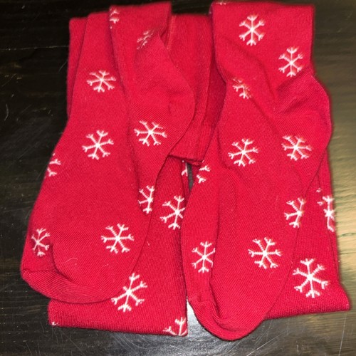 Gymboree Red with snowflake Nylon/Cotton Blend Tights Sz 6-12 months 2016 - Picture 2 of 4