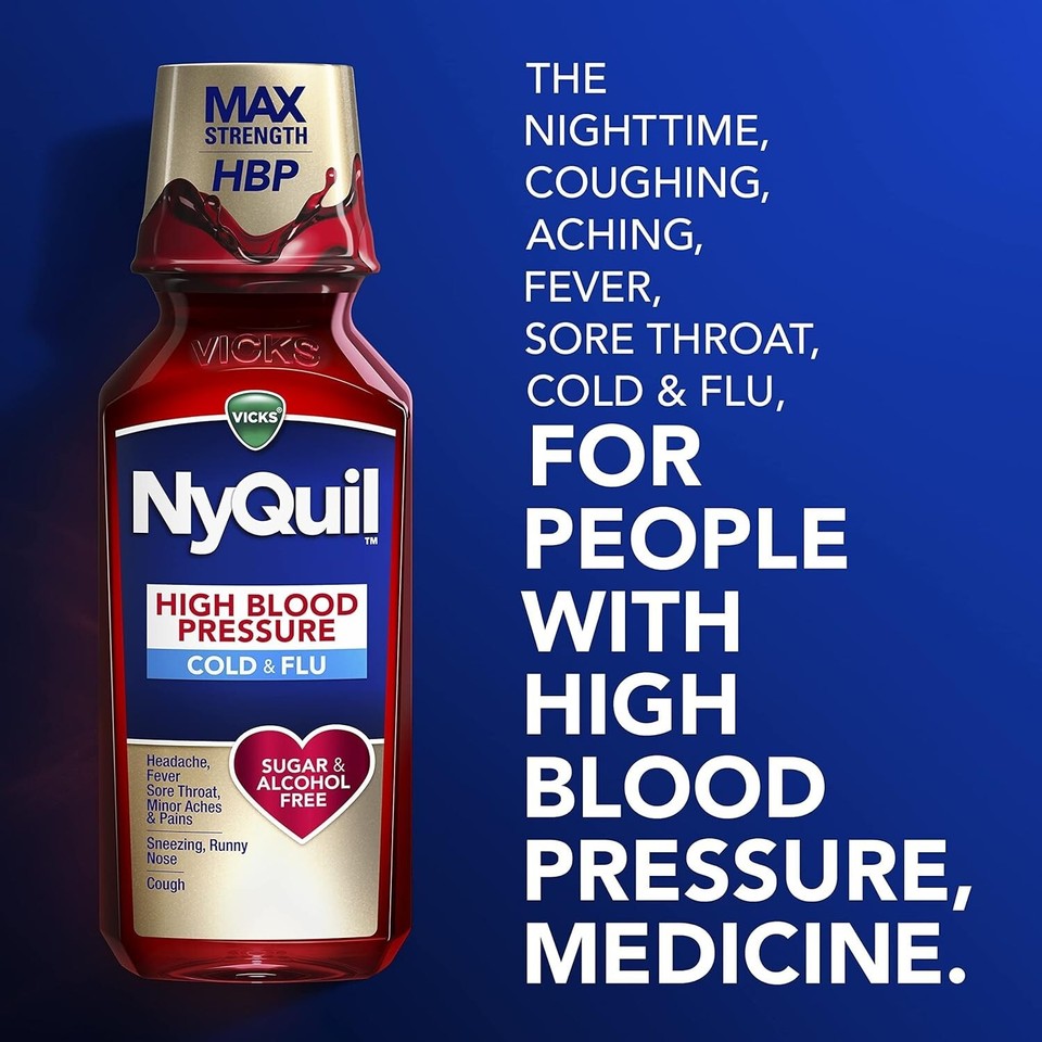 DayQuil & NyQuil High Blood Pressure Cold and Flu Medicine, Powerful MultiSymp eBay