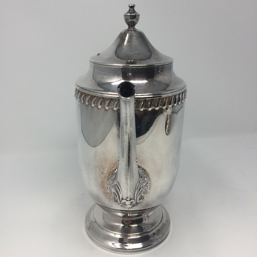 Vintage Set of 2 Sheridan Coffee / Tea Pot, Hinged Lid, Silver on Copper, 1940s - Picture 12 of 12