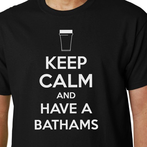 Keep Calm And Have Un Bathams T-Shirt Birra Pint Slogan Divertente Compleanno - Foto 2 di 5