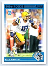 #372 Mekhi Wingo RC 2024 Score Football Base Detroit Lions