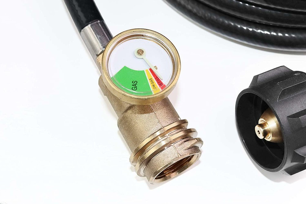 12 Ft Propane Tank Extension Gauge Adapter hose for RV, Gas Grill, Stove, Heater