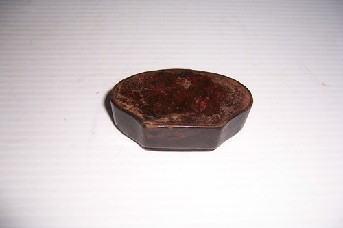 ANTIQUE PAPER MACHE LACQUER SNUFF BOX WITH FLORAL DESIGN - Picture 2 of 9
