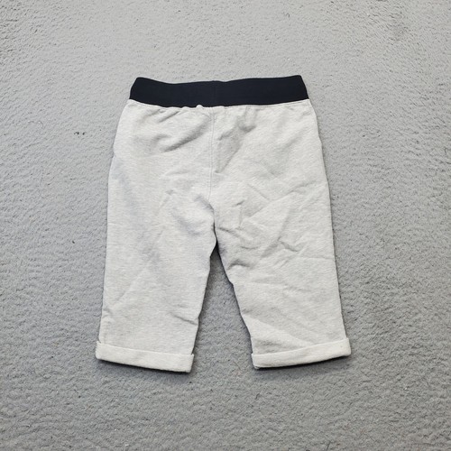 Jordan Sweat Shorts Boys Medium Gray Solid Cuffed Ankle Tie Waist Pony Logo - Picture 2 of 8