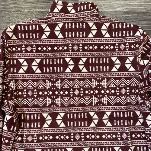 Duluth Aztec Fleece 1/4 Pullover Sweater Jacket Men’s Medium Red Navajo - Picture 6 of 7