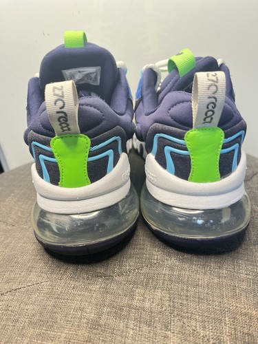 NIKE AIRMAX 270 REACT ENG BLACKEN BLUE CD6870-400 SZ 7 YOUTH NO BOX EXCELLENT - Picture 4 of 6