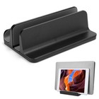 Aluminum Vertical Laptop Stand Adjustable Desktop Holder For All Laptops Black