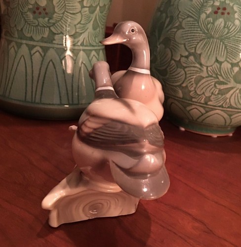 Vintage Enesco Japan Ducks on a Log Porcelain Figurine - Picture 3 of 12