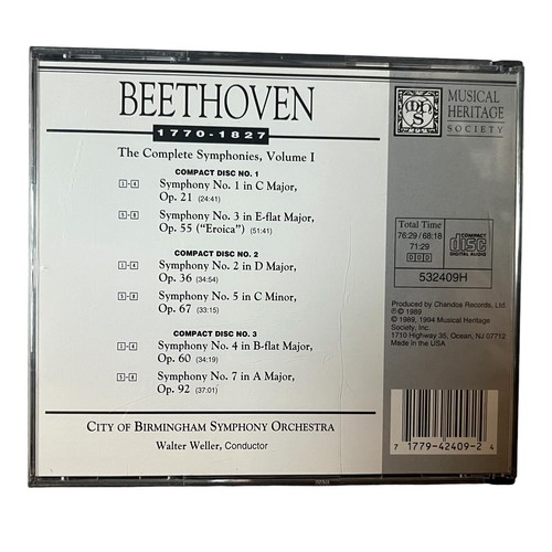 Beethoven: Die Symphonien, Vol. 1 (CD, 3 Discs, Musical Heritage Society) - Bild 2 von 2