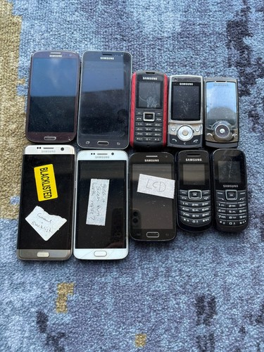 Job Lot 32 - 10x Untested Samsung Faulty Mobile Phones Spare Repairs Untested