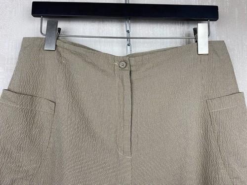 Lilith Beige Cotton Linen Wide Leg Parachute Women's Capri Pants Size XL - Picture 6 of 10