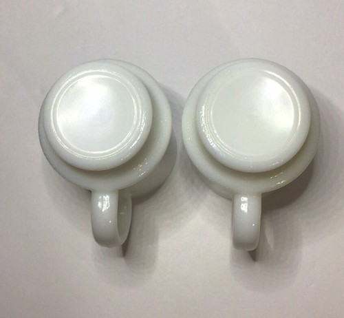 Juego de 2 tazas de pedestal con textura de cáscara de naranja blanco translúcido 10 OZ de colección - Imagen 6 de 12