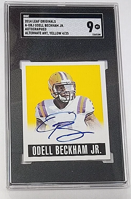 Odell Beckham Jr. Leaf Originals Alternate Art Autograph #AOBJ Blue
