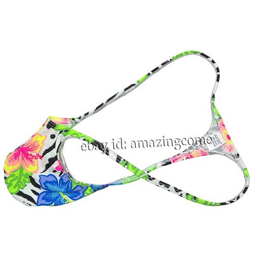 Men's String T-back Printed Underwear Enhancing Bulge Male Tiny Slip Swim Thong - Picture 20 of 54