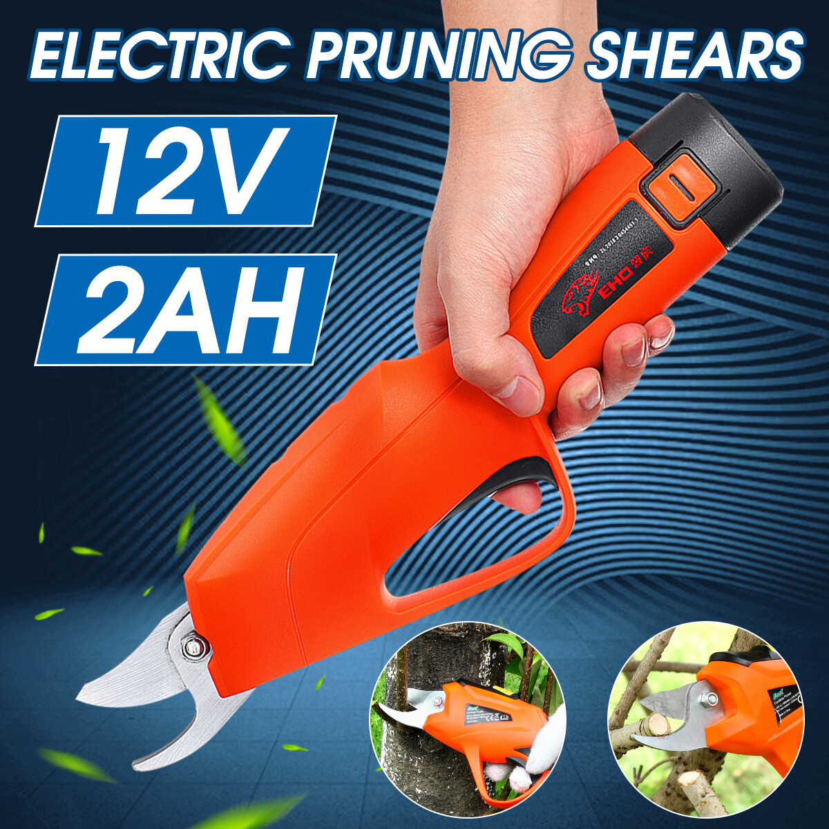12V Electric 2x Li-ion Pruning Shears Scissors Cordless Branch Cutter 12V Electric 2x Li-ion Pruning Shears Scissors Cordless Branch Cutter