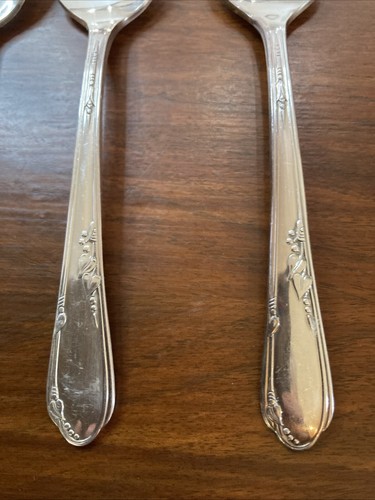 Wm A Rogers A1 Plus Oneida Ltd Set Of 8 Tea Spoons Meadowbrook Silverplate 6” - Picture 5 of 14