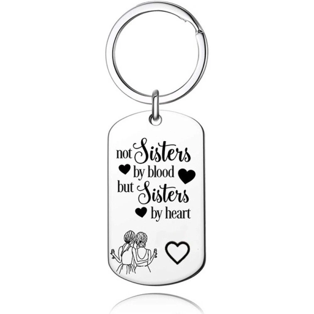 Not sisters by blood but sisters by heart keychain store