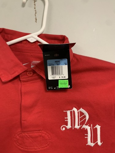 Nike Manchester United #7 Langarm rot Polo Größe Medium neu mit Etikett Fußball Ronaldo - Bild 10 von 14
