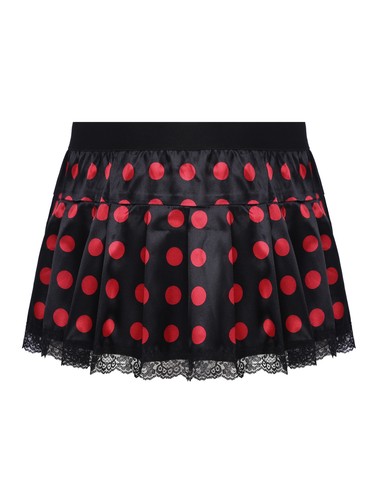 DE Herren Satin Rock Unterwäsche Nachtwäsche Spitzenbesatz Minirock Schlafanzug - Bild 39 von 65