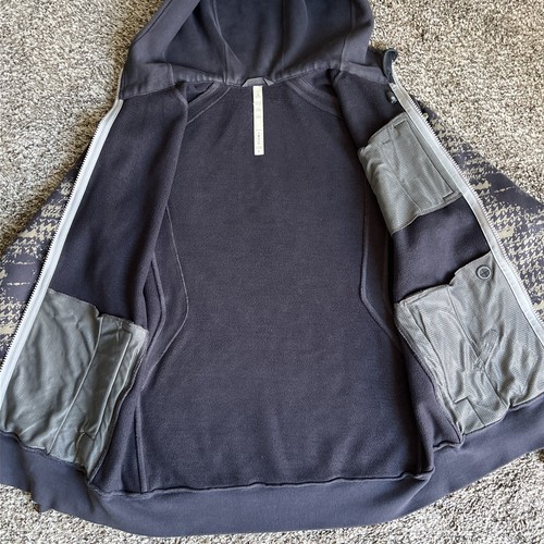 Lululemon Scuba Heavy Full Zip Hoodie Jacket Gray Mens L 3D camo imaging - 第 4/4 張圖片