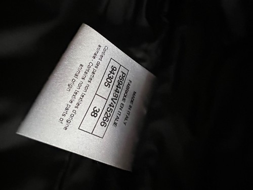 CHANEL COCO NEIGE 18N-19 BLACK PUFFER JACKET CAMEL HAIR COCO PATCH BUTTONS 38-40 - Picture 15 of 22
