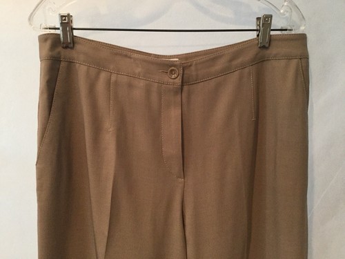 ARMANI COLLEZIONI BEIGE DRESS PANTS- SIZE 12 - Picture 2 of 5
