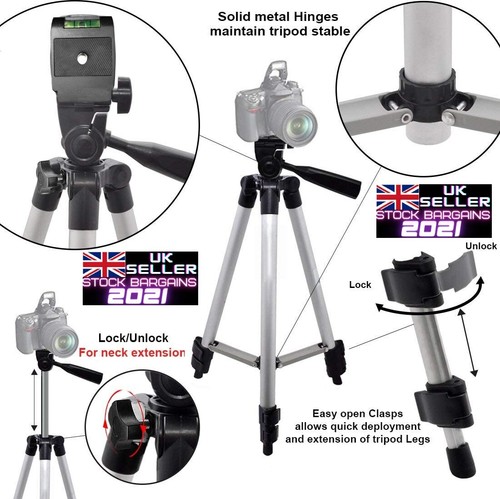 Aluminum Camera Tripod for Canon, Nikon, Sony, Samsung, Olympus etc (J-234-257) - Picture 2 of 6