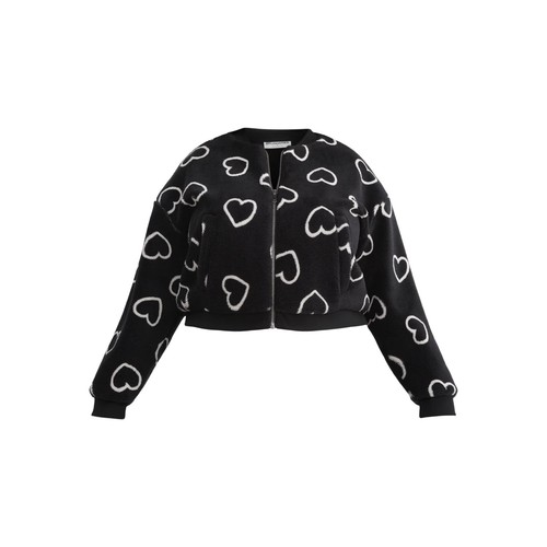 No Boundaries Plush Black Bomber Jacket Heavy Weight Juniors Plus Size XXL (20) - Picture 8 of 8