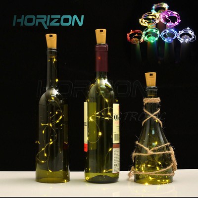 New Warm Wine Bottle Cork Shape Lights 20LED Night Lights Fairy Lamp U2P5