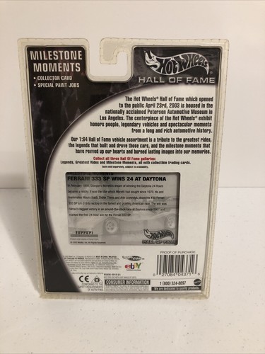 HOT WHEELS HALL OF FAME MILESTONE MOMENTS FERRARI 333 SP WINS AT DAYTONA - Bild 7 von 9