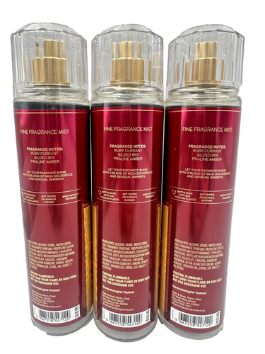 Bath & Body Works LOT of 3 Luminous Fine Fragrance Perfume Mist Spray 8 oz - Picture 2 of 2