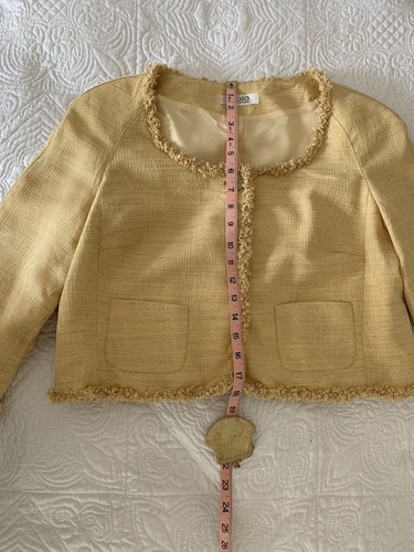 Gelbe Jacke Größe 10 Vintage Bigio Collection Wickel Damen Strickjacke - Bild 9 von 12