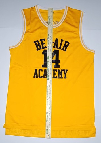 Maglia basket Bel - Air Academy Will Smith #14 gialla e nera taglia XXL - Foto 6 di 10