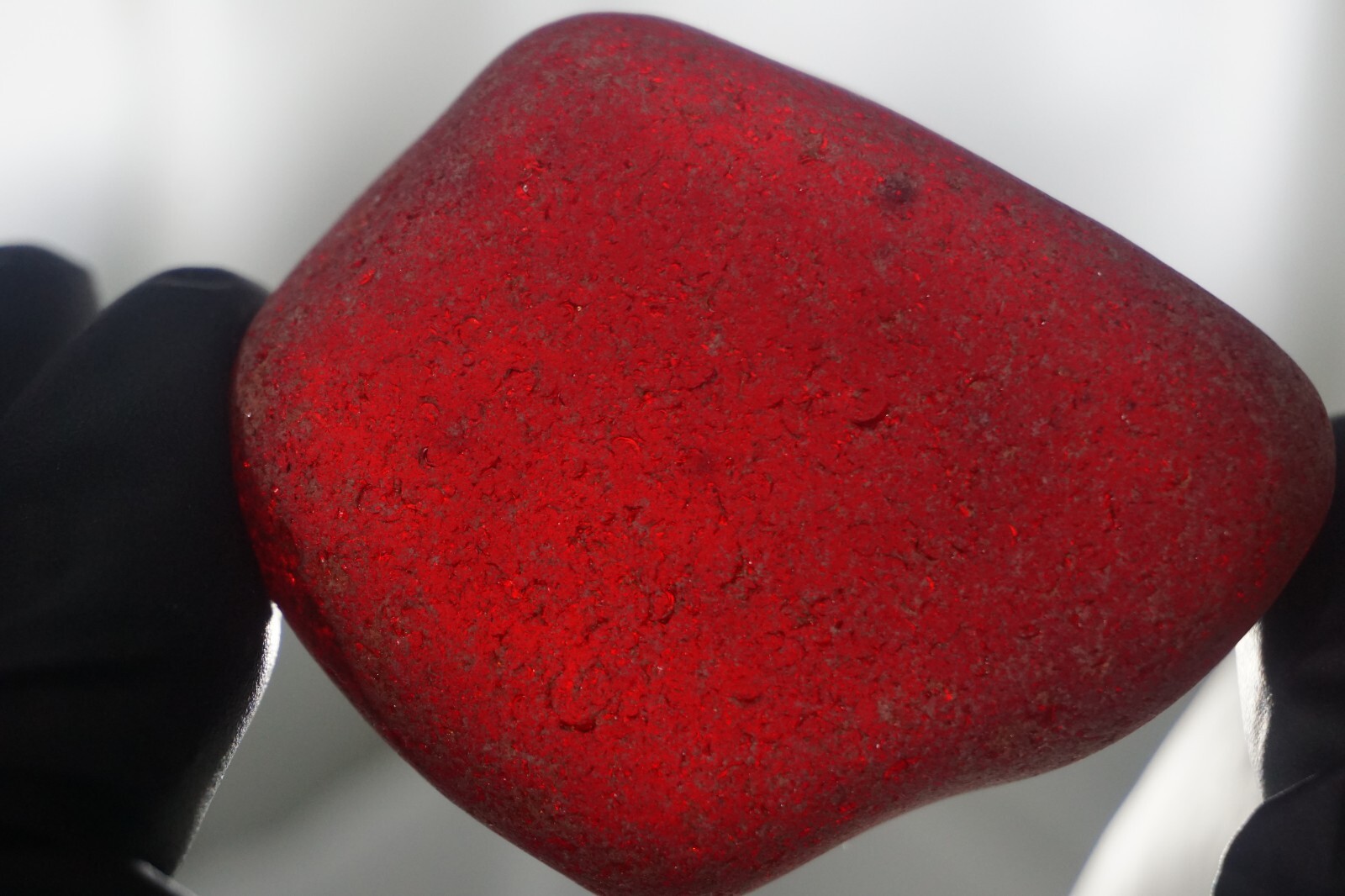 RED Pirate Glass - 170g Agios Prokopios, Naxos, Greece, Aegean Sea Glass #bzz80