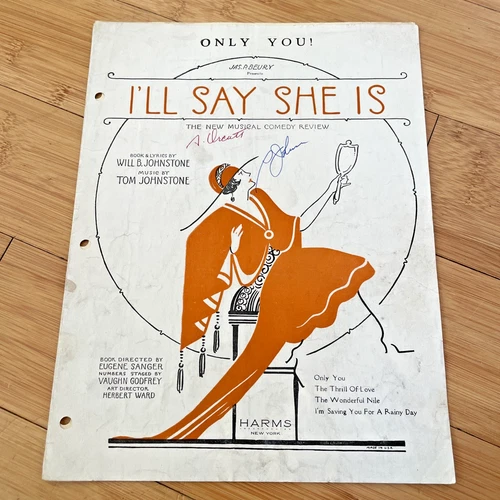 Vintage Sheet Music - Only You! - 1924 Musical Comedy "I'll Say She Is"