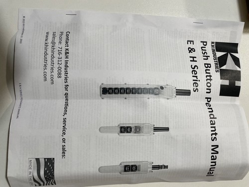 KH INDUSTRIES CPH06-B2C-000A Pendant Station,6,Push Button,NO,NC NEW - Picture 12 of 12