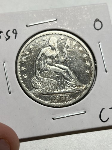 1859-O Liberty Seated Half Dollar Choice XF Details Better Date - Picture 3 of 4