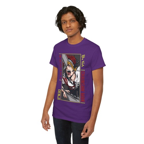 Denji Chainsaw Man Shirt Anime Tee T-Shirt Pochita Horror Manga Otaku Makima CSM - Picture 99 of 116