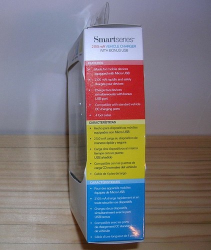 Smartseries Vehicle Charger 2100 mA with Bonus USB for Micro USB Devices #200241 - Picture 5 of 7