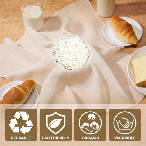 Cheese Cloths for Straining, 6pcs 20x20 Inch Grade 100 Cheese Cloth, Reusable... - Picture 4 of 9